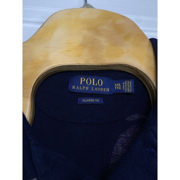 Polo Ralph Lauren Short Sleeve Polo Shirt Nautical Captain Sailor Bear Blue 2XL - Picture 7 of 15